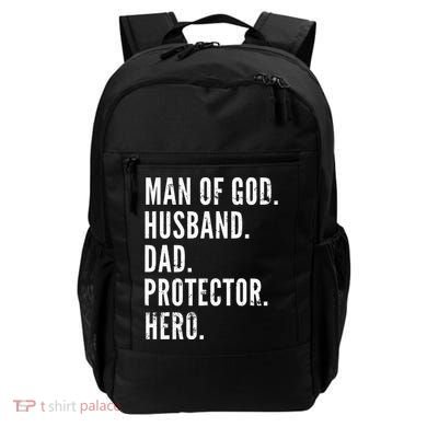 Man of God Husband Dad Protector Hero Backpack