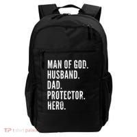 Man of God Husband Dad Protector Hero Backpack thumb 0