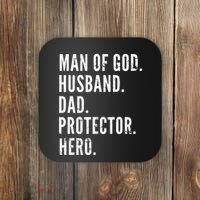 Man of God Husband Dad Protector Hero Coaster thumb 0