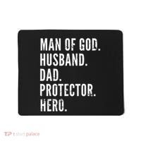 Man of God Husband Dad Protector Hero Mousepad thumb 0