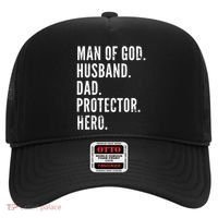 Man of God Husband Dad Protector Hero Hat thumb 0
