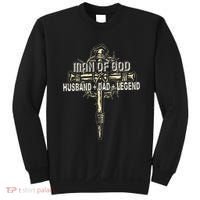 Man Of God Husband Dad Happy Fathers Day Proud Christian Sweatshirt thumb 0
