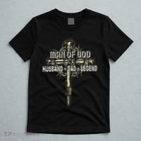 Man Of God Husband Dad Happy Fathers Day Proud Christian T-Shirt thumb 5