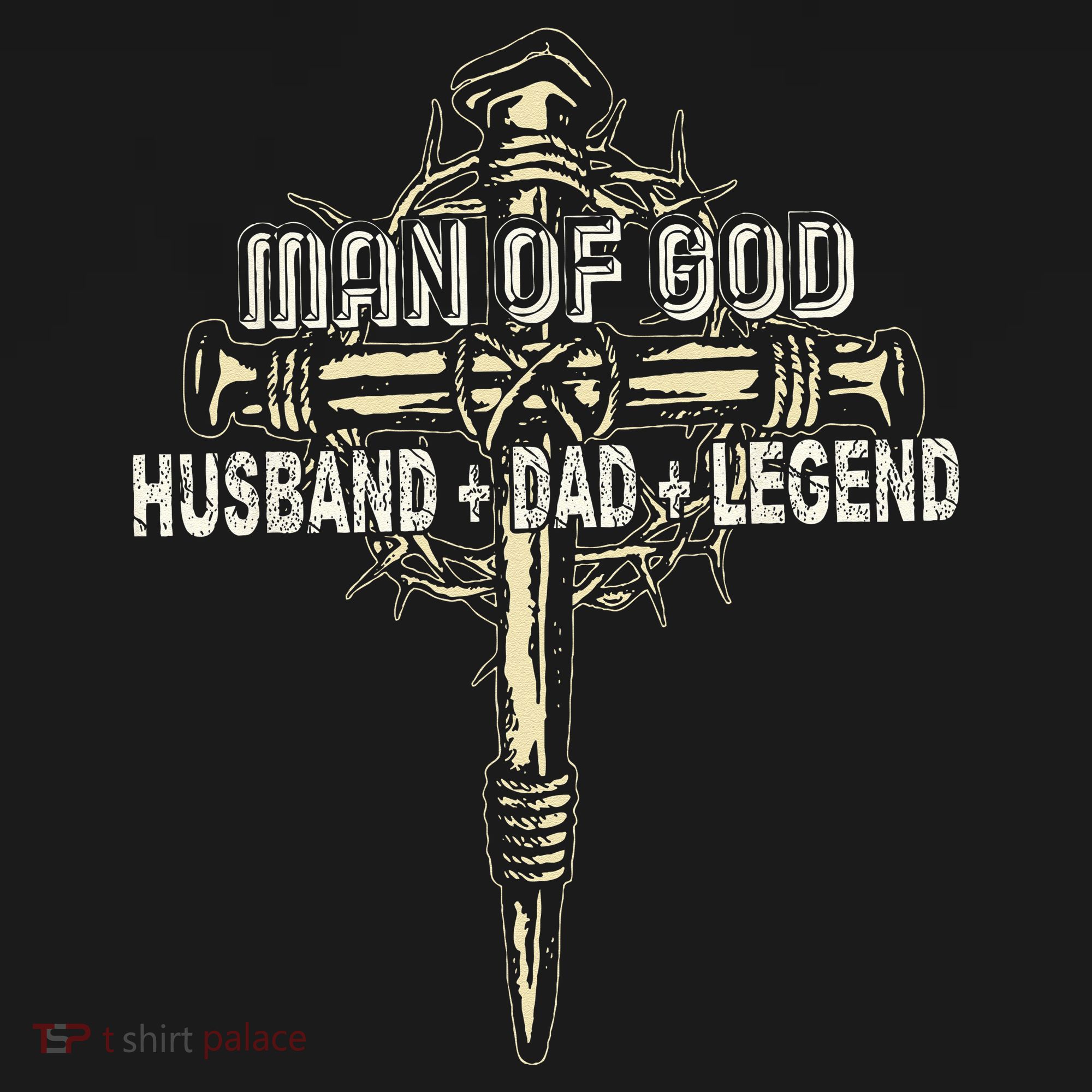 Man Of God Husband Dad Happy Fathers Day Proud Christian T-Shirt