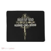 Man Of God Husband Dad Happy Fathers Day Proud Christian Mousepad thumb 0