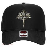 Man Of God Husband Dad Happy Fathers Day Proud Christian Hat thumb 0