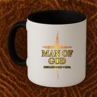 Man Of God Husband Dad Papa Cross Religious God Bible Christ Coffee Mug thumb 2