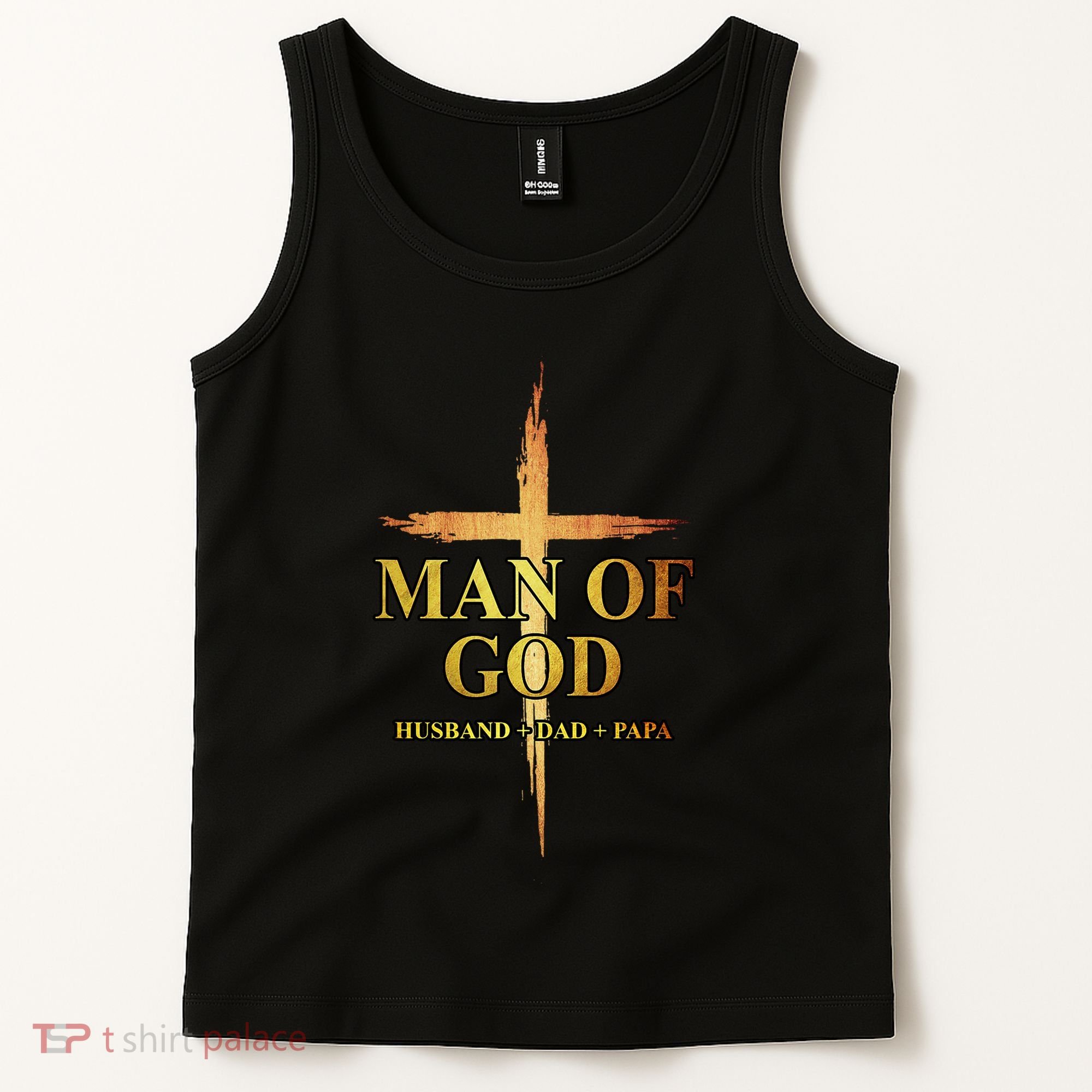 Man Of God Husband Dad Papa Cross Religious God Bible Christ Tank Top