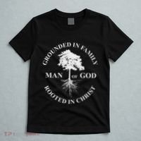 Man Of God Grounded In Family Rooted In Christ Father Dad T-Shirt thumb 5