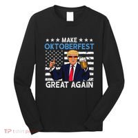 Make Oktoberfest Great Again Trump Prost Beer Mug Long Sleeve Shirt thumb 0