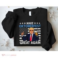 Make Oktoberfest Great Again Trump Prost Beer Mug Sweatshirt thumb 2