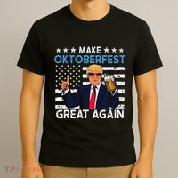 Make Oktoberfest Great Again Trump Prost Beer Mug T-Shirt thumb 3