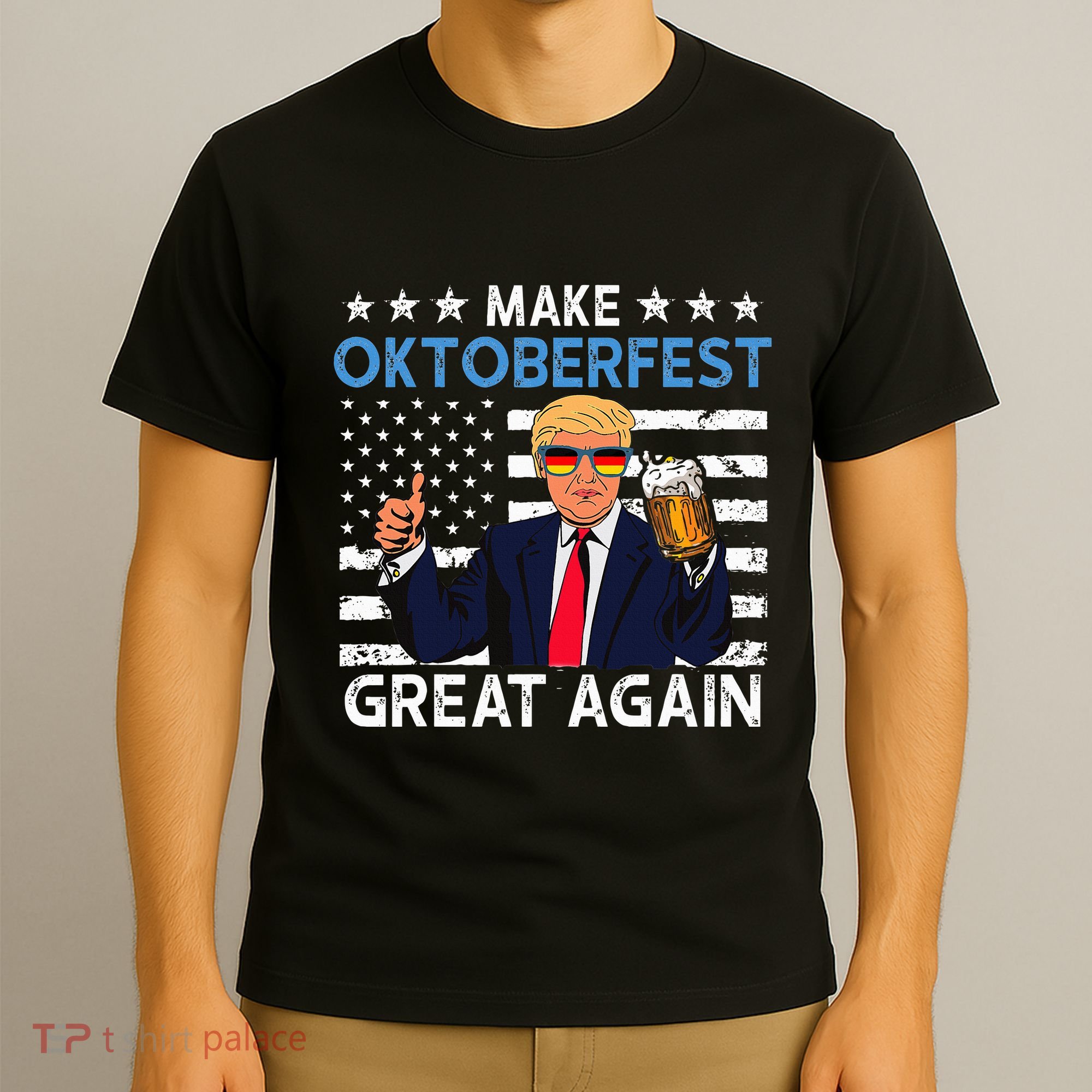 Make Oktoberfest Great Again Trump Prost Beer Mug T-Shirt