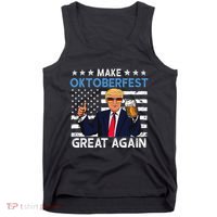 Make Oktoberfest Great Again Trump Prost Beer Mug Tank Top thumb 0