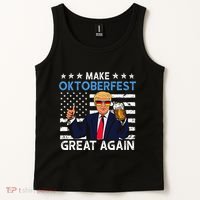 Make Oktoberfest Great Again Trump Prost Beer Mug Tank Top thumb 2