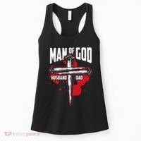 Man Of God Husband Dad Christianity Religion Christian Dad Women's Tank Top thumb 0
