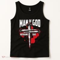 Man Of God Husband Dad Christianity Religion Christian Dad Tank Top thumb 2