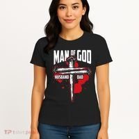 Man Of God Husband Dad Christianity Religion Christian Dad Women's T-Shirt thumb 4