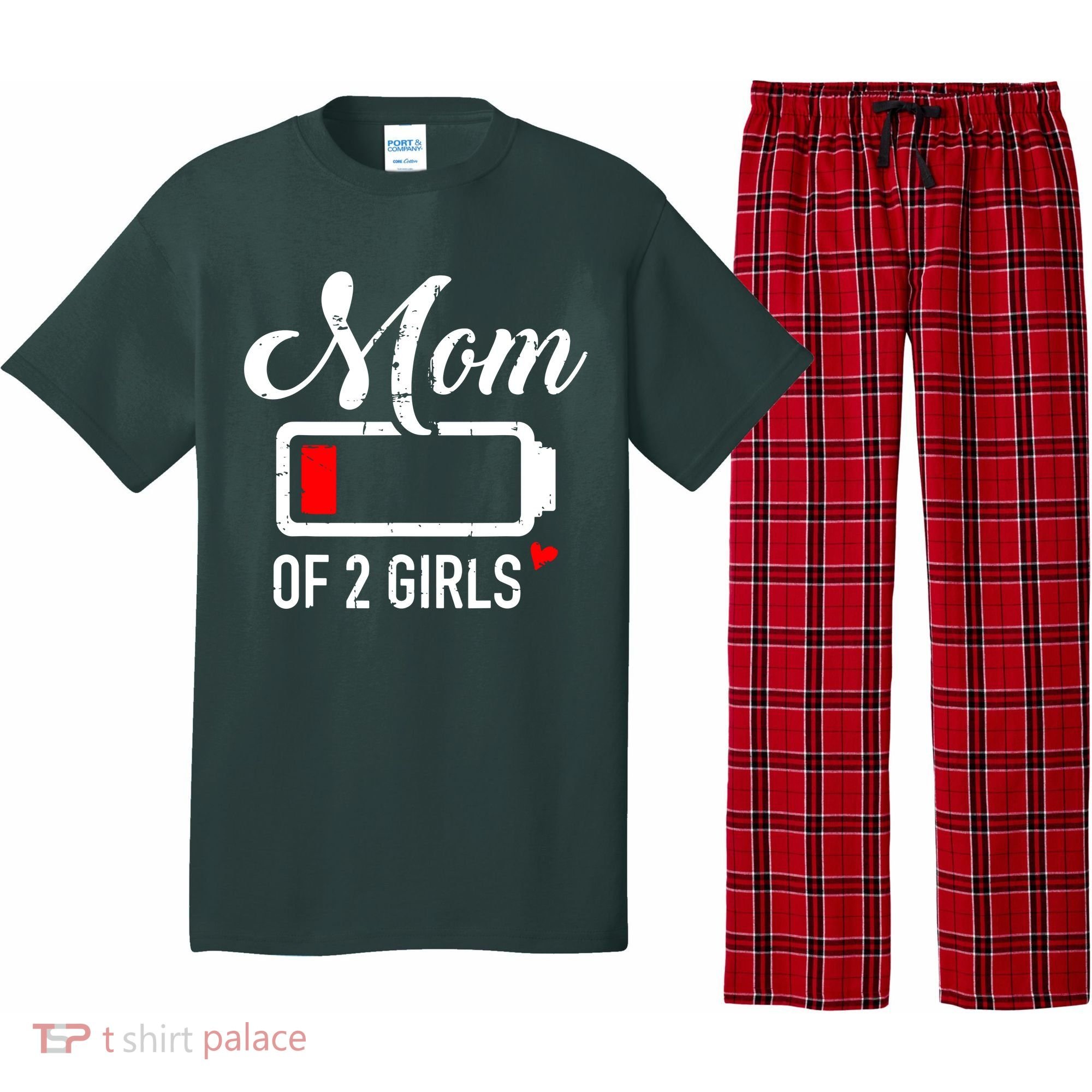 Mom Of Girl Low Battery Pajama Set
