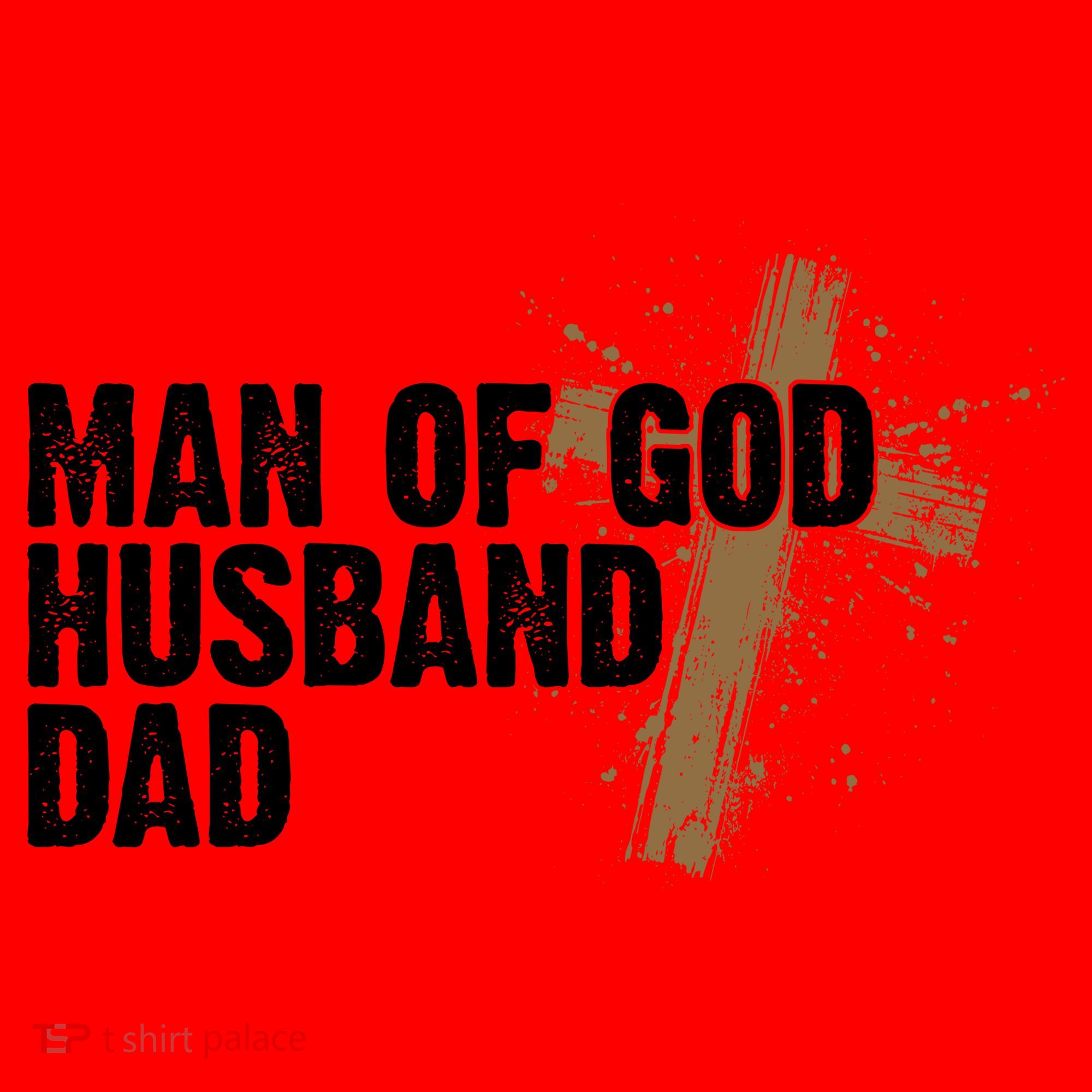 Man Of God Husband Dad Religious Cross Fathers Day Santa Hat