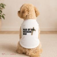 Man Of God Husband Dad Religious Cross Fathers Day Doggie Tank thumb 2