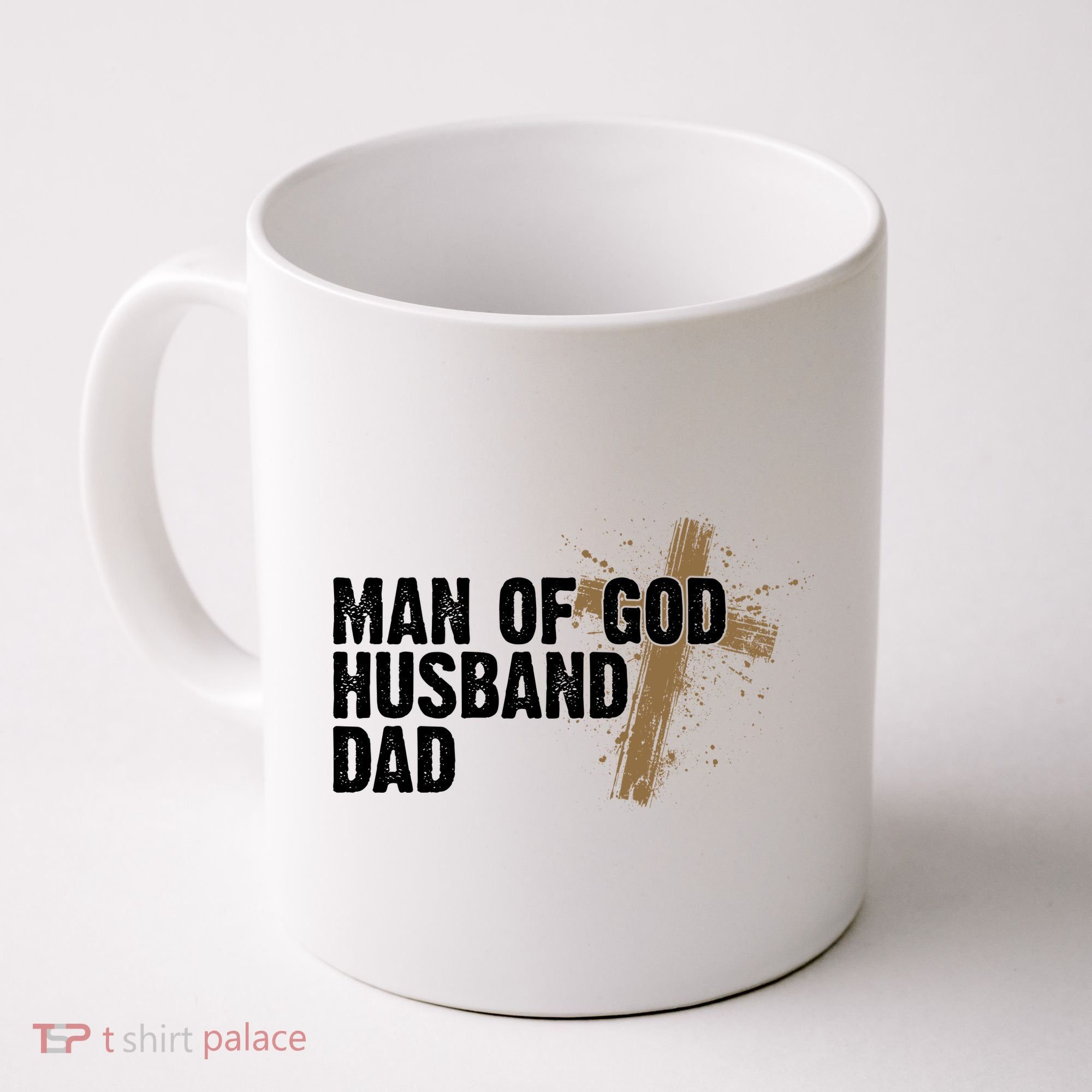 Man Of God Husband Dad Religious Cross Fathers Day Coffee Mug
