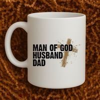 Man Of God Husband Dad Religious Cross Fathers Day Coffee Mug thumb 2