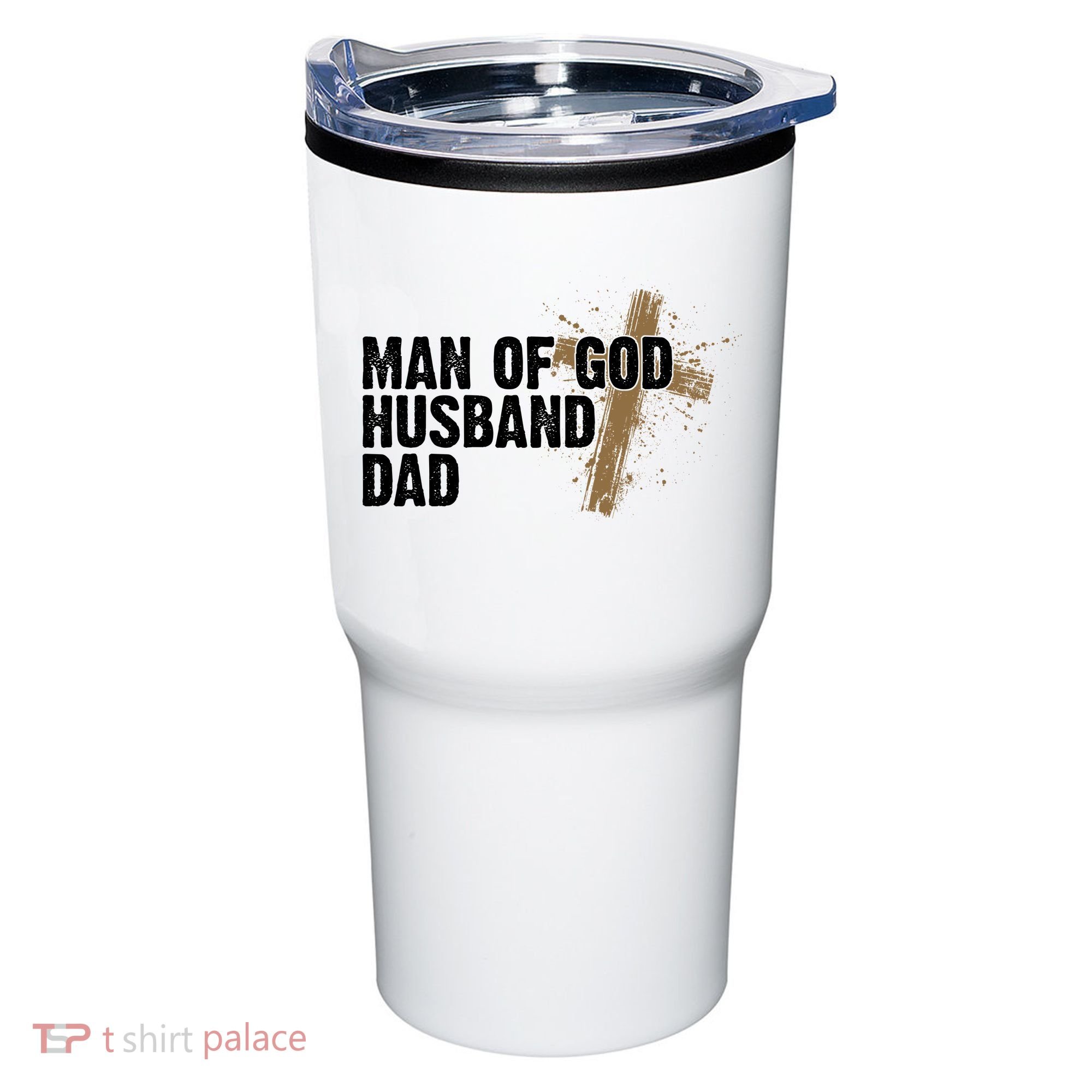 Man Of God Husband Dad Religious Cross Fathers Day Tumbler
