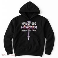 Man of God Husband Dad Papa Christian Fathers Day Hoodie thumb 0