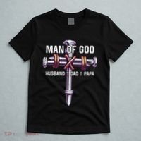 Man of God Husband Dad Papa Christian Fathers Day T-Shirt thumb 5