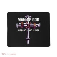 Man of God Husband Dad Papa Christian Fathers Day Mousepad thumb 0