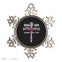 Man of God Husband Dad Papa Christian Fathers Day Ornament thumb 0