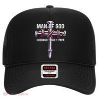 Man of God Husband Dad Papa Christian Fathers Day Hat thumb 0