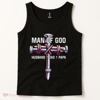 Man of God Husband Dad Papa Christian Fathers Day Tank Top thumb 2