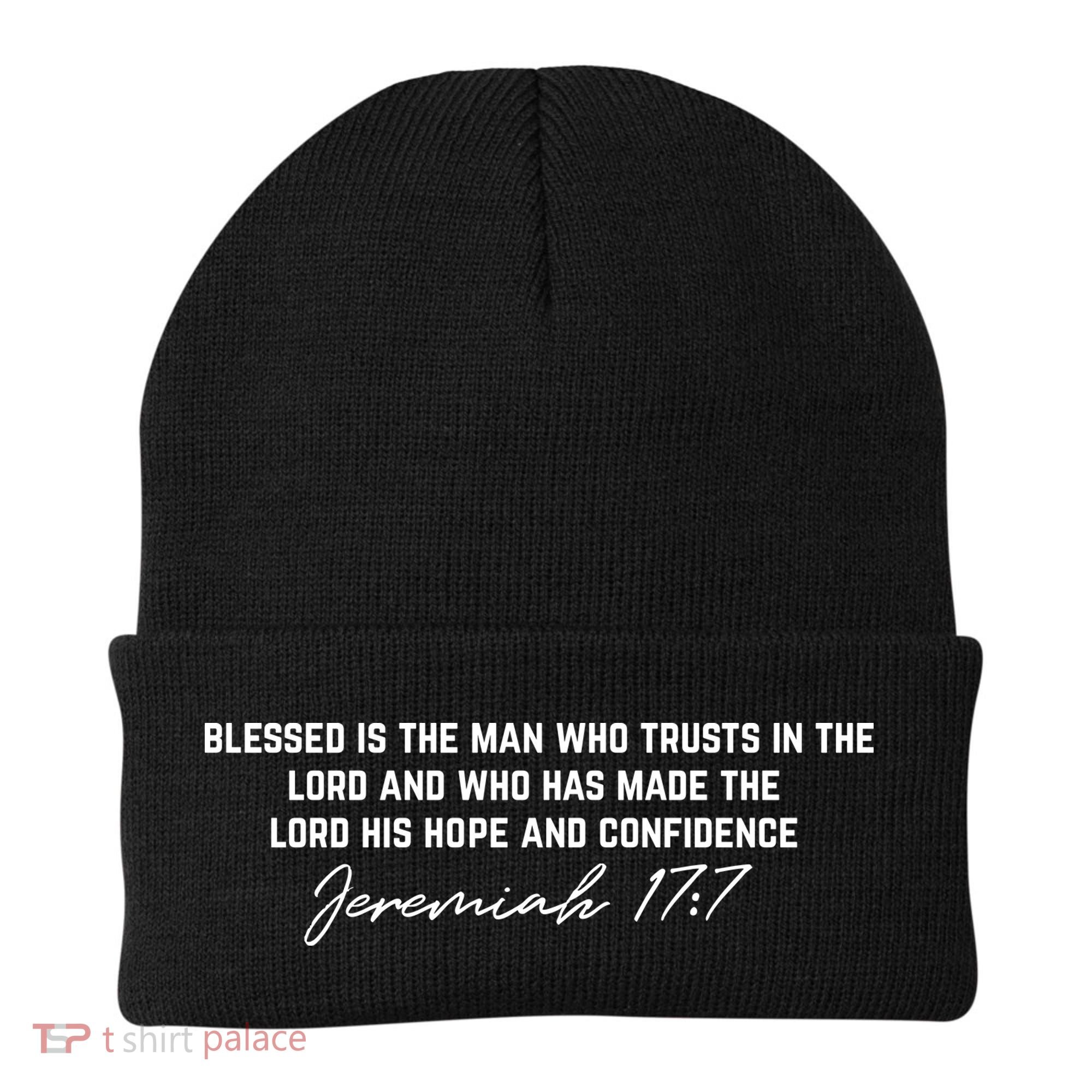 Man Of God Father Jeremiah 17:7 Front And Back Beanie