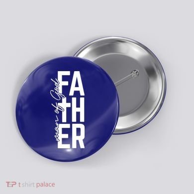 Man Of God Father Jeremiah 17:7 Front And Back Button