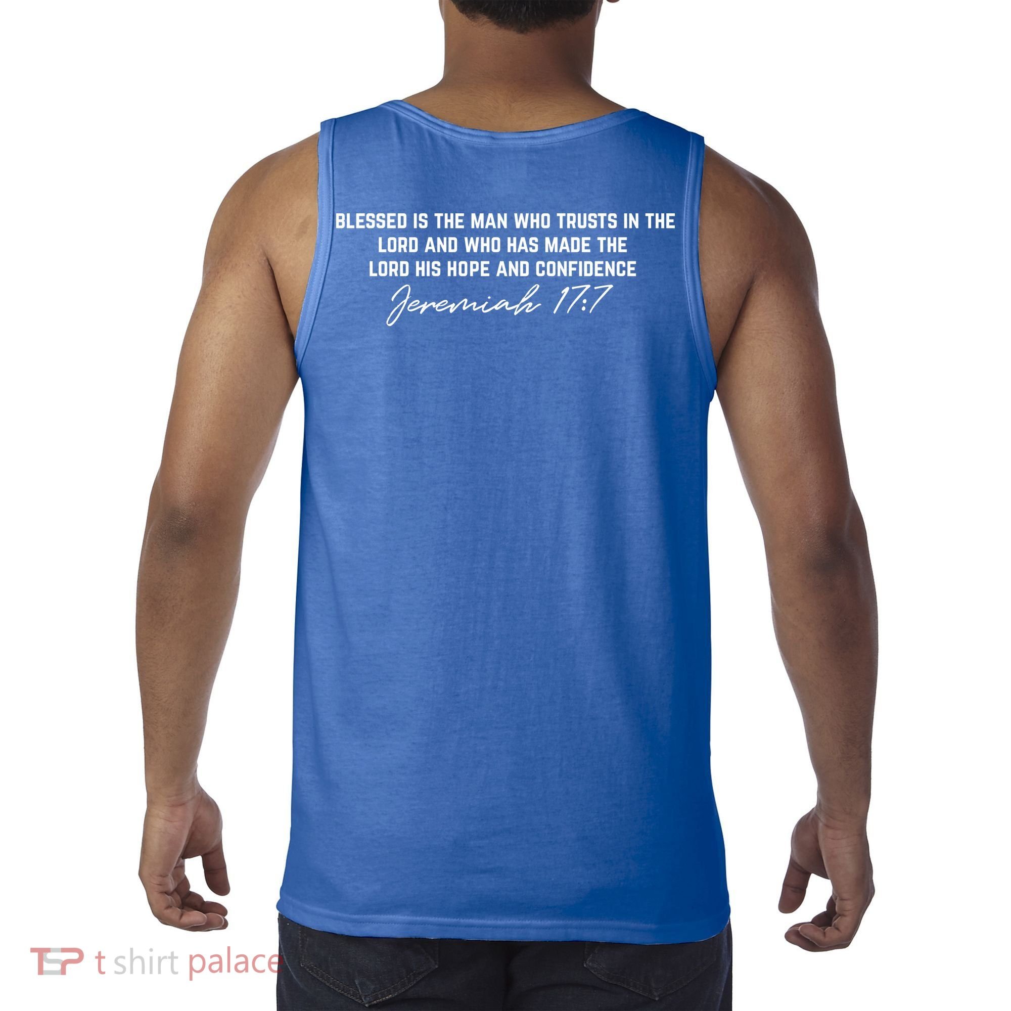 Man Of God Father Jeremiah 17:7 Front And Back Tank Top