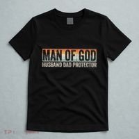 Man Of God Husband Dad Protector Christian Dad FatherS Day T-Shirt thumb 5