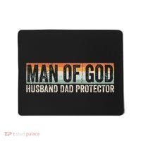 Man Of God Husband Dad Protector Christian Dad FatherS Day Mousepad thumb 0