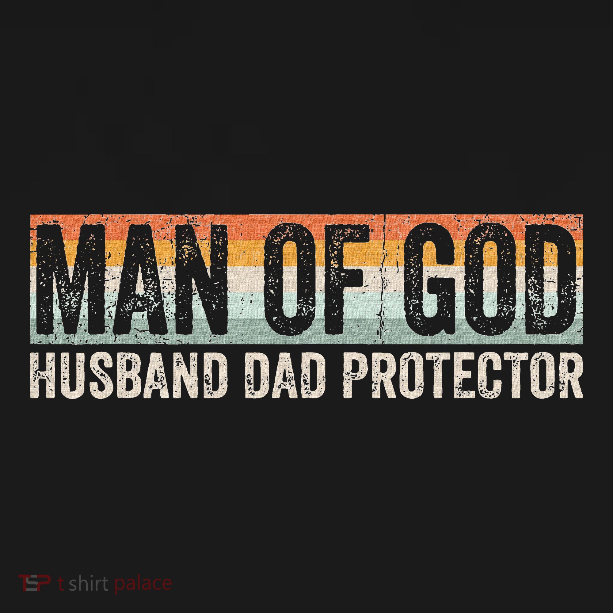 Man Of God Husband Dad Protector Christian Dad FatherS Day Ornament
