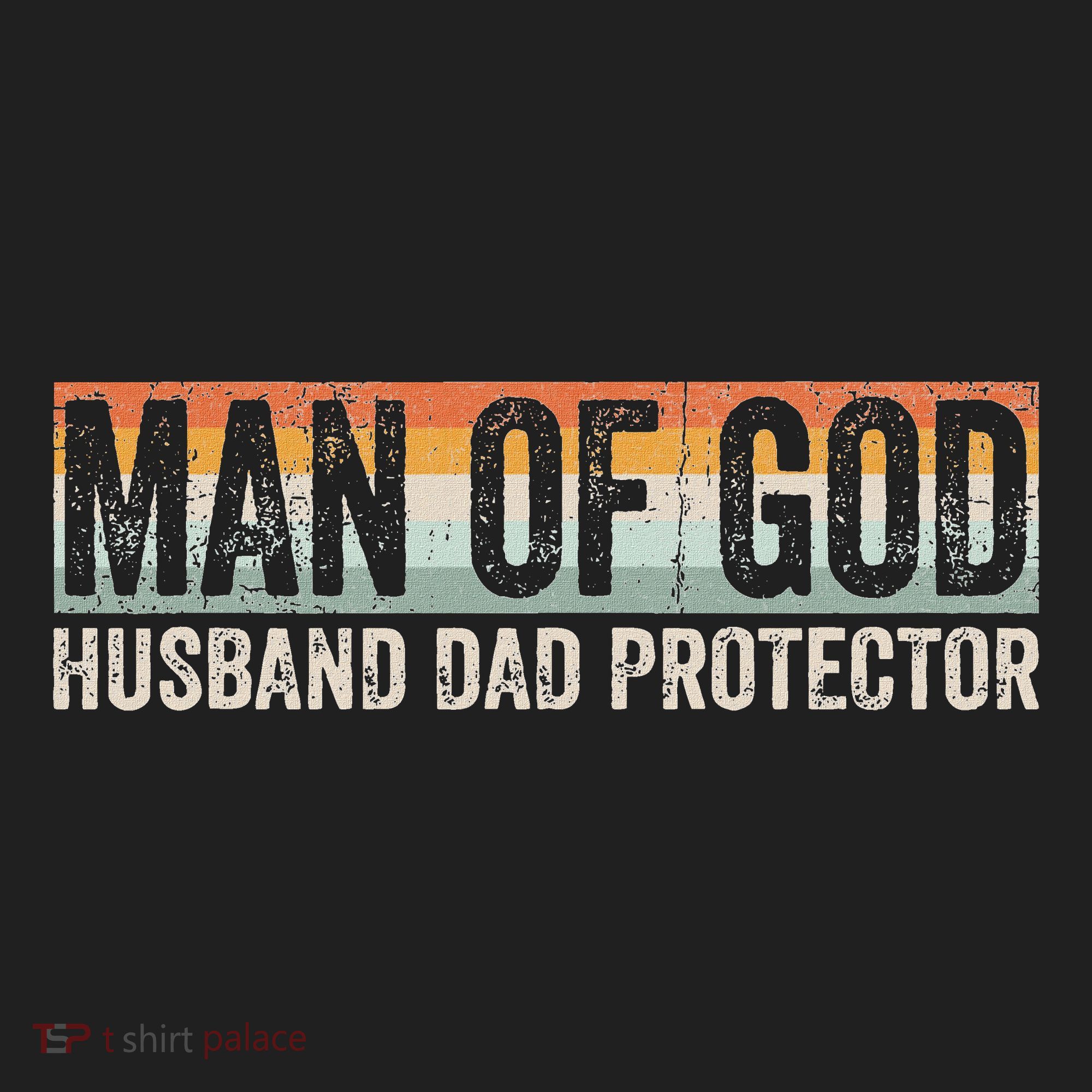Man Of God Husband Dad Protector Christian Dad FatherS Day Golf Towel