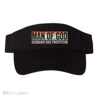 Man Of God Husband Dad Protector Christian Dad FatherS Day Visor thumb 0