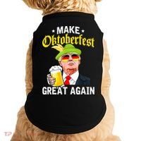 Make Oktoberfest Great Again Funny Trump Drink Beer Mug Doggie Tank thumb 0