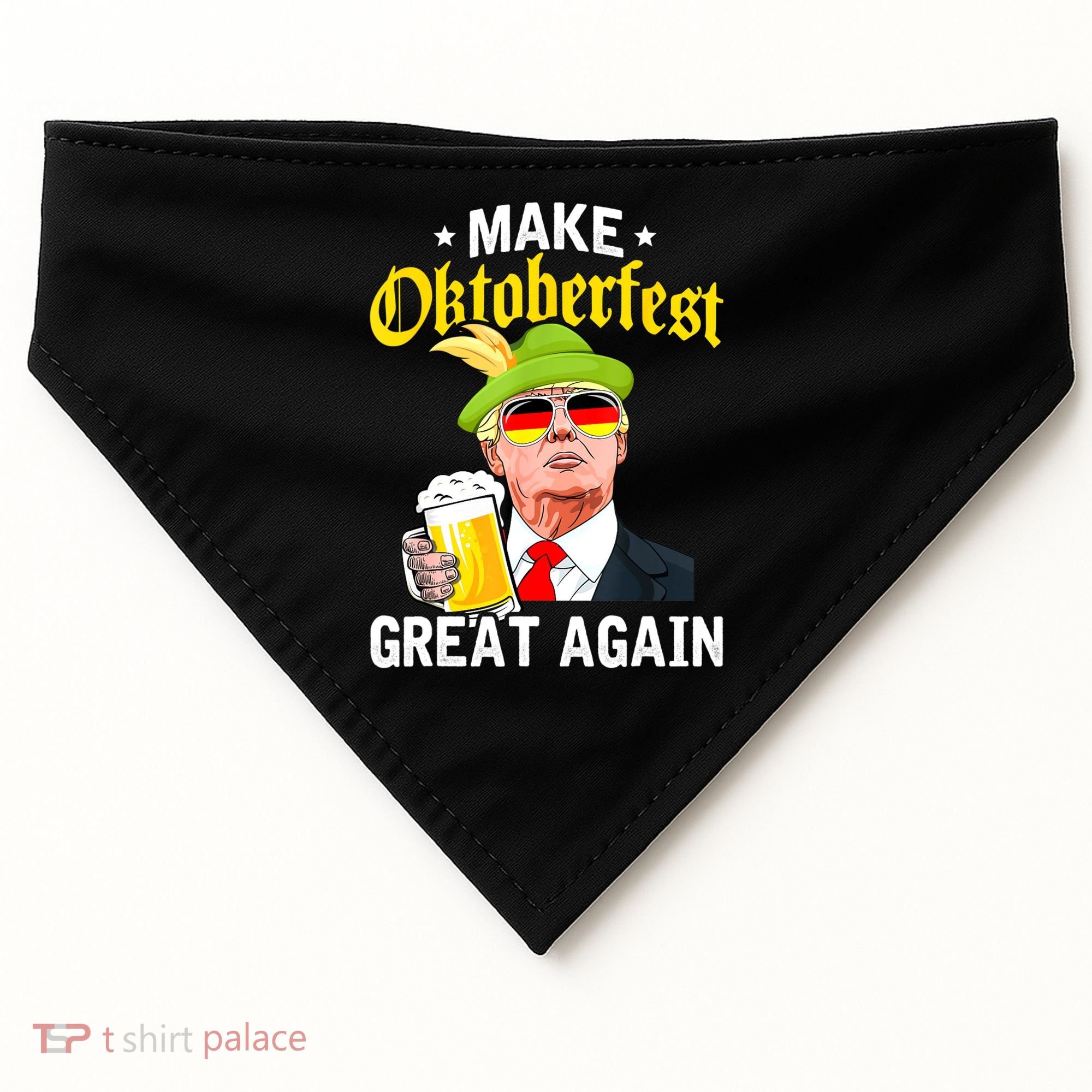 Make Oktoberfest Great Again Funny Trump Drink Beer Mug USA-Made Doggie Bandana