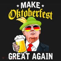 Make Oktoberfest Great Again Funny Trump Drink Beer Mug Women's Hoodie thumb 2