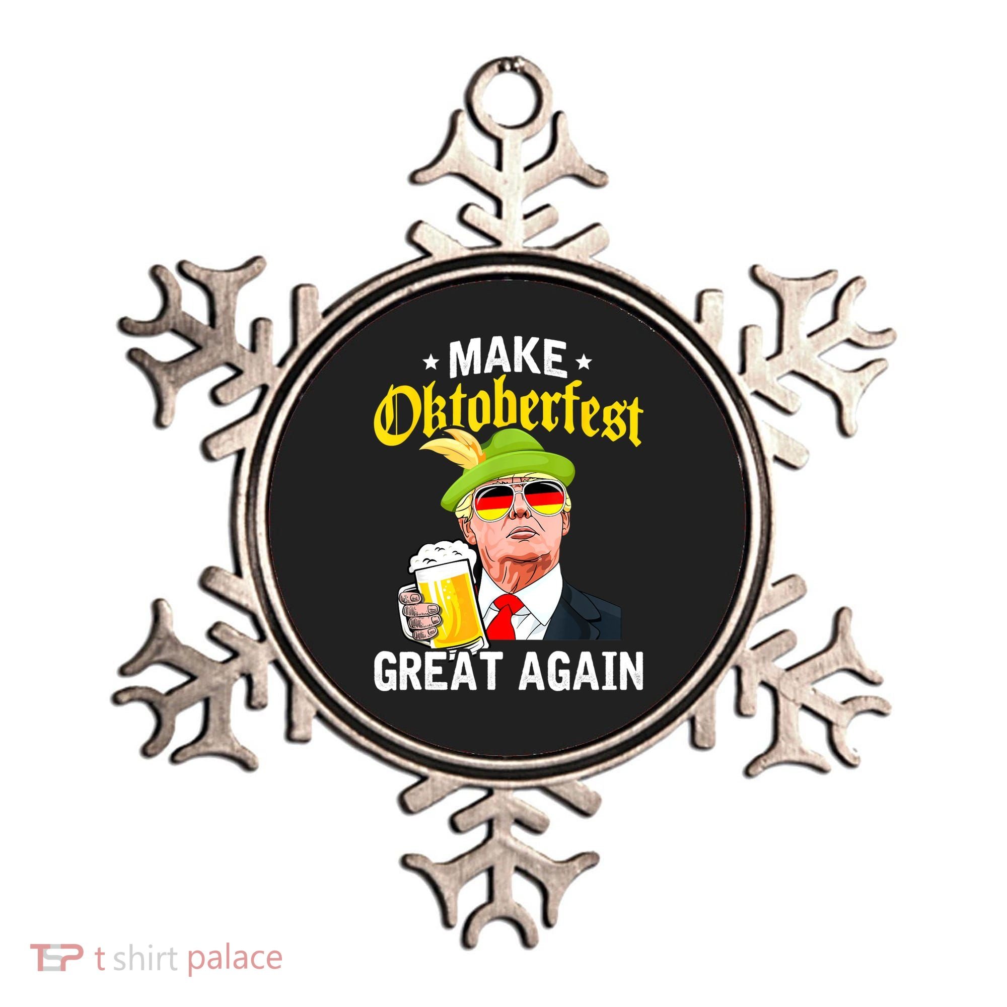 Make Oktoberfest Great Again Funny Trump Drink Beer Mug Ornament