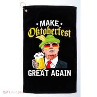 Make Oktoberfest Great Again Funny Trump Drink Beer Mug Golf Towel thumb 0