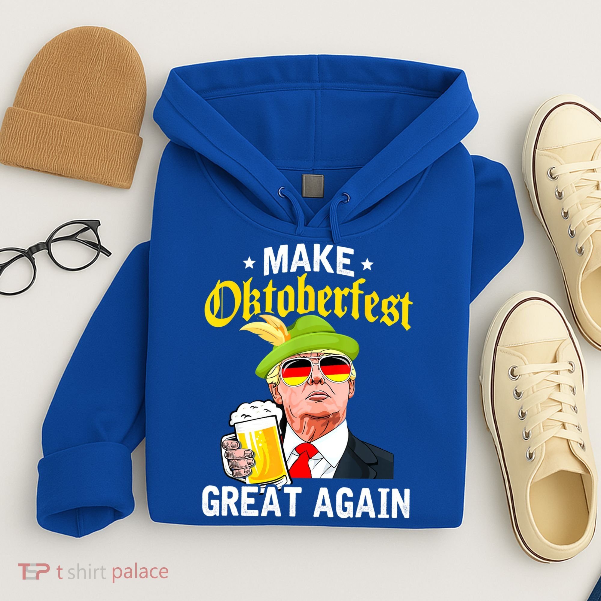 Make Oktoberfest Great Again Funny Trump Drink Beer Mug Hoodie
