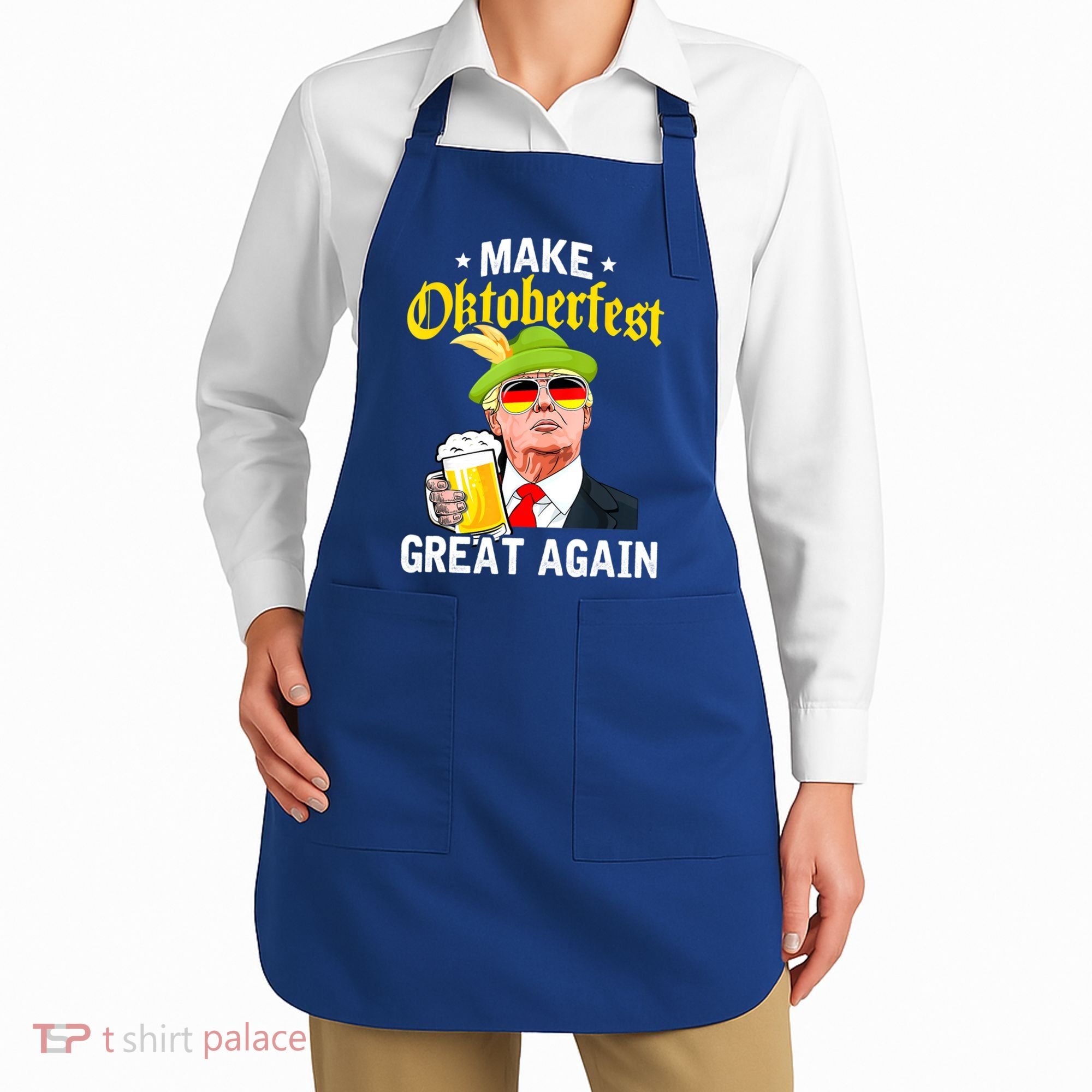 Make Oktoberfest Great Again Funny Trump Drink Beer Mug Apron