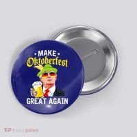 Make Oktoberfest Great Again Funny Trump Drink Beer Mug Button thumb 0